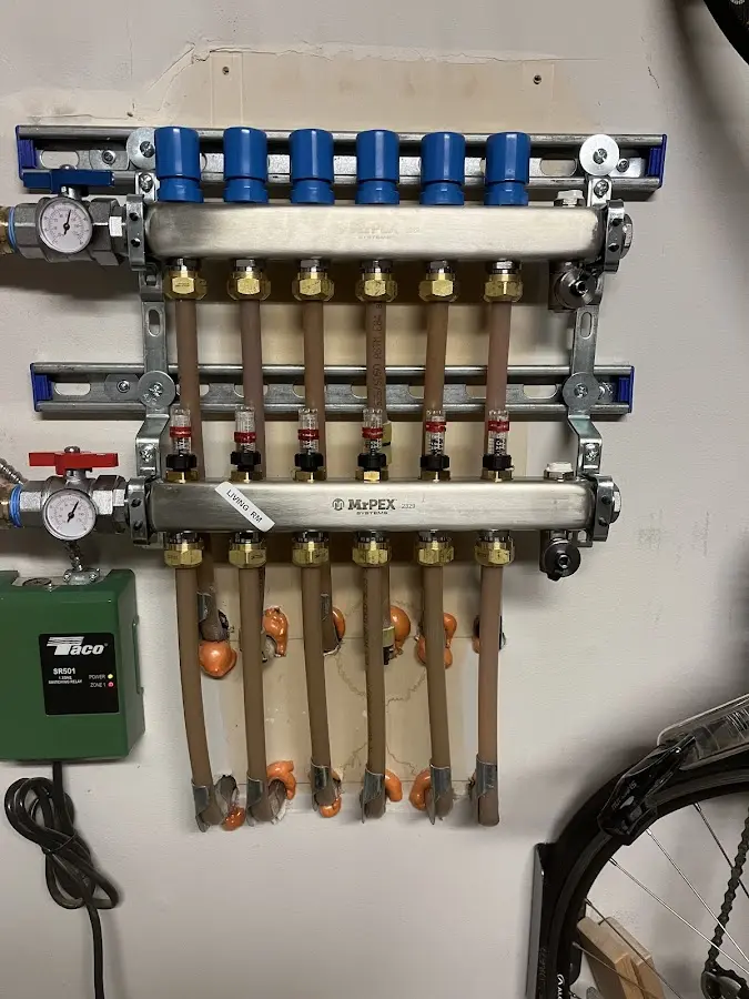 Plumber performing Gas Line Installation at a residential property in Wilmington